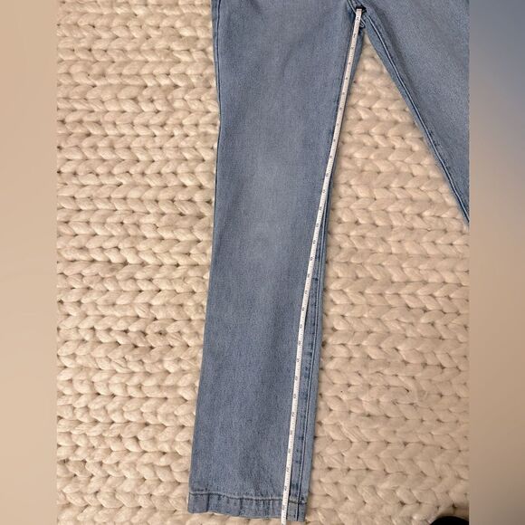 JONATHAN SIMKHAI High-Waisted Belted Straight Leg Blue Jeans. Size 24. Like New! - Picture 9 of 12